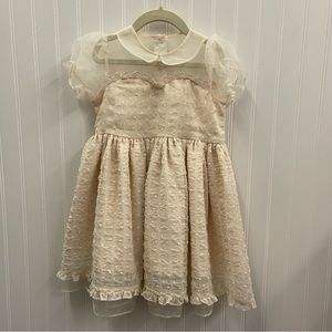 Noralee Girls Cloud Lace Gidgette Sheer Layer A-Line Dress Sz 6